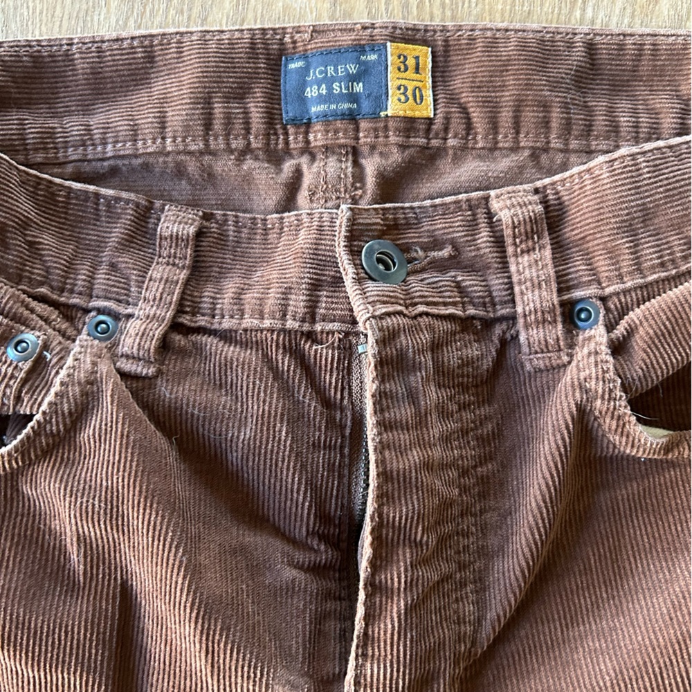 Men’s Brown J Crew Corduroy Pants